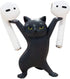 Cute Stuff Home Decor Fun Kitty Decoration for Desk Shelf Magnetic Dance Cat Airpod Holder Headphone Earbuds Holder for Apple AirPods 1& 2 3 Pro, ...