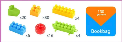 Baby Building Blocks, Kids Building Blocks Toys for 1 2 3 4 5 Year Old Boys Girls Toddlers, Early Development Educational Toys with 130 PCS Large ...