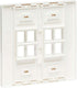 Tripp Lite 8-Port Universal Keystone Double-Gang Wall Plate, 2-Gang Faceplate, Adaptable, TAA, White (N080-208)...