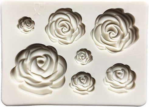 2PCS Rose Flowers silicone molds Cake Chocolate Mold wedding Cake Decorating Tools Fondant Sugarcraft Cake Molds...