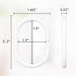 Amazer White Shower Curtain Hooks Rings, 24 Pcs Plastic Shower Curtain Rings, Plastic Shower Curtain Hooks for Bathroom Shower Rod, White Shower H...
