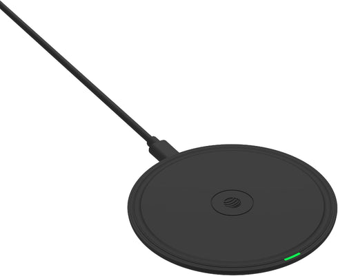 AT&T 15W Qi Certified Case-Friendly Wireless Charging Pad for Apple iPhone, Google Pixel, and Samsung Galaxy (Black) with Type C to C Cable......