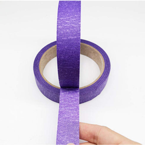 3 Rolls Purple Art Craft Tape Removable Masking Tape Multi Purpose Tape for DIY Labeling Decoration, 1/2 Inch x 40Yards and 1.5 Inches x 20 Yards...