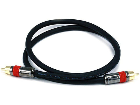 Monoprice 102681 3-Feet RG6 RCA CL2 Rated Digital Coaxial Audio Cable Black...