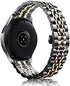 Band Compatible with Samsung Gear S3 / Galaxy Watch 46mm / Galaxy Watch 3 45mm, 22mm 7-Rows Stainless Steel Metal Replacement Strap for Huawei Wat...
