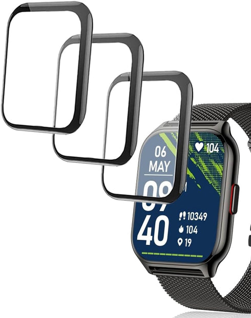 3D Screen Protector Compatible with Popglory Kimeag ZOSKVEE P95 2.01” and SKG V7 1.95" Smart Watch, 3-PACK...