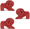 Small Soapstone Lion Figurine, Red, Set of 3 (KSALION-R-S3)...