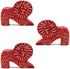 Small Soapstone Lion Figurine, Red, Set of 3 (KSALION-R-S3)...