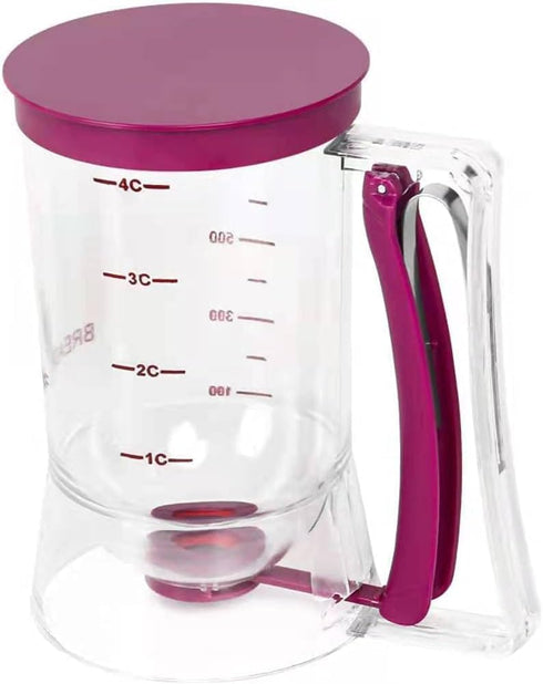 Pancake Batter Dispenser Spring-Loaded Handle for Pancake Waffle Maker or Griddle Mixer Cup & Kitchen Accessory Mixing Measuring & Cup Cake Baking...
