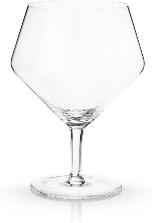 Viski Raye Angled Stemmed Gin and Tonic Glasses Set of 2 - Premium Crystal Clear Cocktail Gin Glasses for Gin Lovers Gift Set - 14oz...