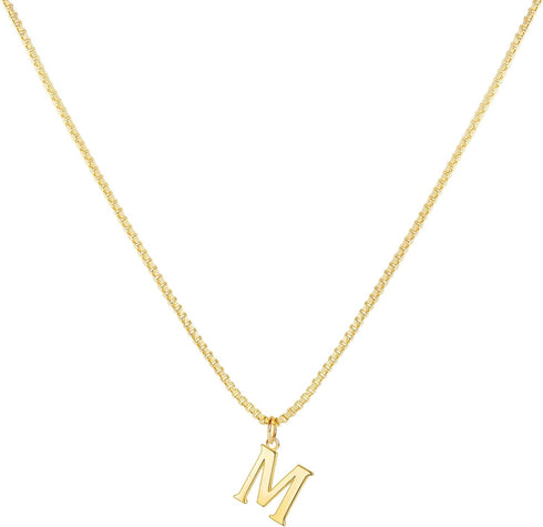 Small Letter Necklace,Dainty 14K Gold Plated Personalized Tiny Initial Pendant Necklace Small Initial Necklaces for Women Girls...