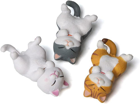 3 Pcs Fun Cat Fridge Magnets, Kroysea Cute Refrigerator Stickers, Decorative Strong Magnets, for Whiteboard Kitchen, Office Cabinets and Dishwashe...