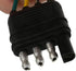 NEWSUN® 4 Way Flat to 7 Way Round Blade Trailer Adapter, Wiring Harness 4 Pin to 7 Pin Electrical Plug Connector with Heavy Duty Bracket - Secure ...