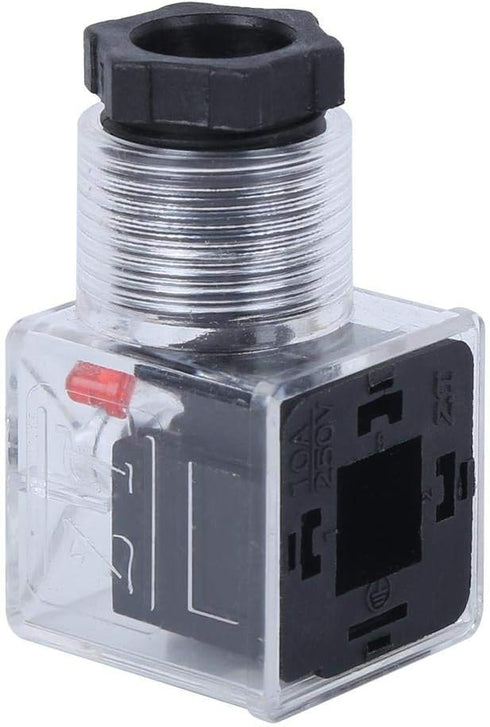 5Pcs Hydraulic Solenoid Valve Solenoid Coil Plug, Transparent Universal With Light Without Wire DC24 (5 Sold At a Time)...