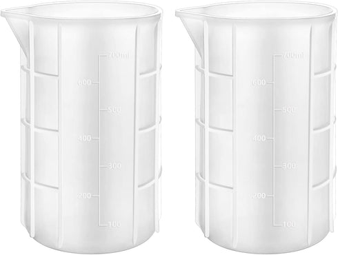 Gartful 700ml Extra Large Silicone Measuring Cups, Resin Mixing Cups for Epoxy, Jewelry Casting Molds, Acrylic Paint Pouring, Nonstick Reusable Cr...