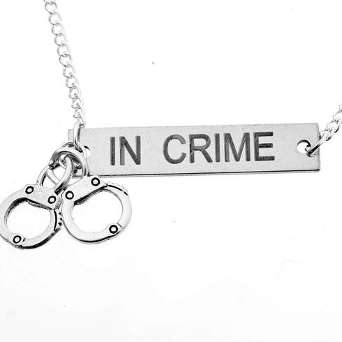 MJartoria Best Friend Necklaces Partners in Crime Engraved Friendship BFF Necklace for 2(Silver color3)...