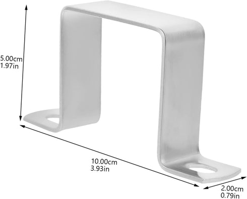 4pcs Square Tube Buckle U Clamps Square Tube Connector Square Tube Clamps Square Clamps U Clips Snap Machine U Brackets for Mounting Cable Clamp 3...