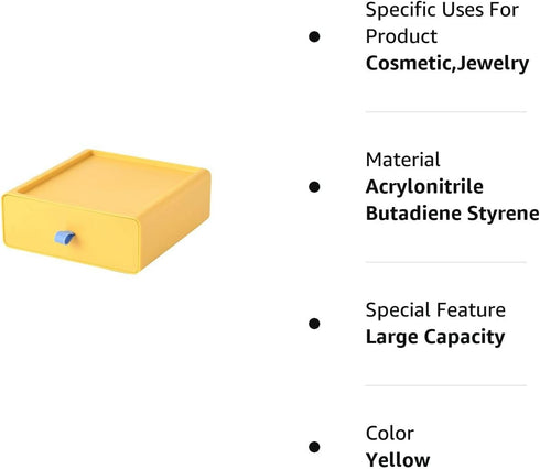 DUANQIAN Desktop Storage Box Organizer Drawer,Stackable Large Capacity Sundry Container,Jewelry Case Cosmetic Makeups Dressing Home Desktop Organi...