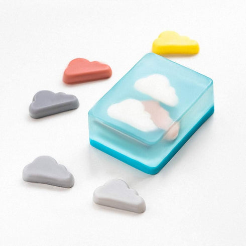 Fewo 2Pcs Tiny Size Cloud Silicone Fondant Mold - Pink, Rectangular Prism, Cake Decoration Molds...