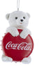 Kurt S. Adler Coca Cola Polar Bear Cub with Bottle Cap Ornament CC2194 New...