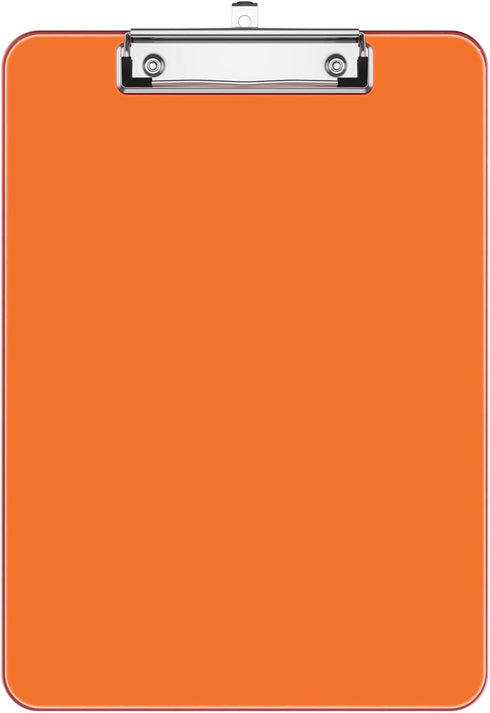 Rimilak Plastic Clipboards with Low Profile Metal Clip, Translucent Clip Board, 12.5 x 9 Inch Letter Size | Office Supply | back to school, Orange...