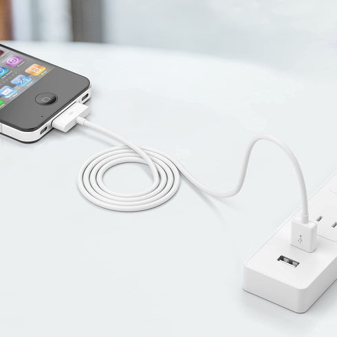 sarmert Apple Certified 30 Pin USB Charging Cable, 4.0ft USB Sync Charging Cord iPhone Compatible for 4 4s 3G 3GS iPad 1 2 3 iPod Touch Nano White...