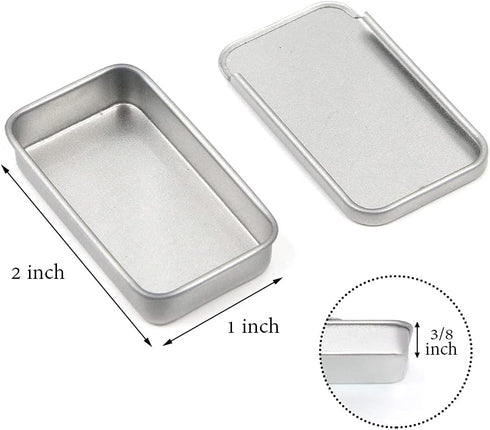Empty Slide Top Tin Containers for Lip Balm, Crafts, Storage Kit - .25oz, 6 Pack...