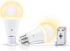 Texsens-Rechargeable-LED-Emergency-Light-Bulb, 7W 600LM 3000K E26 Battery Powered Lamp with Hooks & Remote Controller for Power Outage Camping Hur...