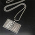 Holy Bible Book Pendant Necklace Openable Prayer Bible Verse Religious Christian Necklace for Men and Women...