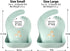 2-Pack Waterproof Silicone Baby Bib Lightweight Comfortable Easy-Wipe Clean (Beige/Sage, Large)...