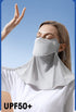 Unisex Sun Protection Face Mask with Adjustable Ear Loop Ice Silk Bandana Scarf Cooling Face Neck Covering UV Protection for Summer Outdoor Sports...