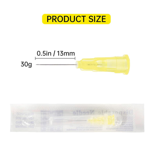 100 Pack Lab Tools 30Ga 0.5Inch (Individually Wrapped)16Ga,18Ga, 21Ga, 22Ga, 23Ga, 27Ga, Luer Lock, Industrial Dispensing Accessories...