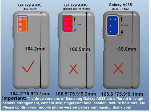 for Galaxy A03S Case(Not fit Galaxy A02S), Slim Flexible TPU for Girls Women Airbag Bumper Shock Absorption Rubber Soft Silicone Case Cover Fit fo...