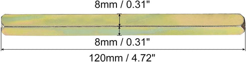 uxcell Door Knob Spindle, Spare Door Handle Spindle Bar, 120mm Long Door Spindle Replacement Door Handle Parts, Gold...