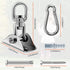 360°Rotating Hammock Hanging Kit - Heavy Duty Hanging Hooks for Swing Hanging Hook kit Stainless Steel 1000 lb Loading Hammock Hooks for Trapeze, ...