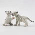 Gemini&Genius White Tiger Family Set Realistic Animal Figurines with Cub, Safari Animals Family Playset Figures, Educational Wildlife World Models...
