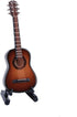 Dselvgvu Wooden Miniature Guitar with Stand and Case Mini Musical Instrument Replica Collectible Miniature Dollhouse Model Home Decoration (Classi...