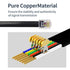 RJ12 Cable Short 1 Foot Telephone Line Cord with 6P6C Connector Landline Phone Wire for Both in-Wall and Out-Wall Using, Black, 2 Pack, AV06109...