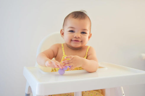 OMASA Silicone Baby Spoons Baby Led Weaning 6+ Months - First Stage Baby Self Feeding Supplies - Infant Toddler Utensils - Self Feeding Tips Handb...