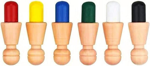 Montessori Material Memory Chess Match Game Small Cylinder Socket Stacking Sorting Sensorial Material for Kids...