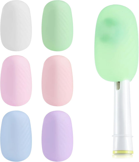 6 Packs Toothbrush Covers, Silicone Toothbrush Covers Caps for Electric Toothbrush Replacement Heads & Manual Toothbrush...