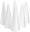 6 Pack Foam Cones for Crafts, DIY Art Projects, Handmade Gnomes, Trees, Holiday Decorations (3.8 x 9.5 in)...