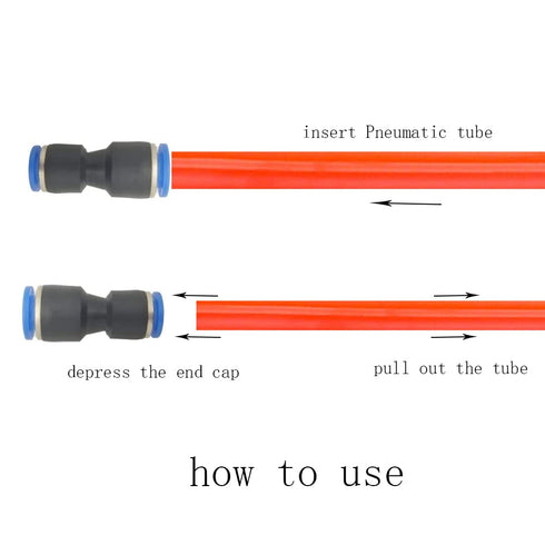zjxed 5/16" OD x 1/4" OD Pneumatic quick Connector Push to Connect fittings Straight reducer Union/Coupler (Pack of 10)...