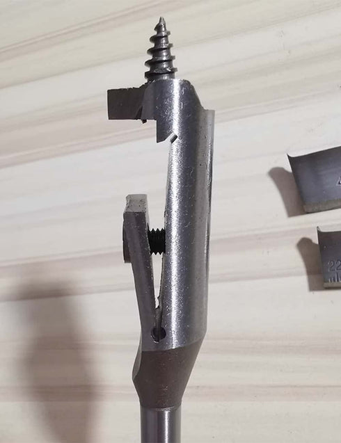 22-77mm Adjustable Spade Bit Expansive Flat Woodworking Boring Drill Bit Blades Cutters Set...