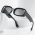 JUDOO Trendy Rectangle Sunglasses for Women Men Retro 90s Y2K Glasses Thick Square Blue Pink Frames...