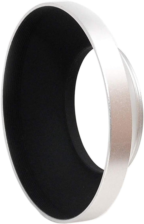 Fotasy 46mm Silver Metal Wide Angle Lens Hood, Silver Wide Lens Hood 46mm, 46mm Silver Hood fits Olympus M.Zuiko Digital ED 12mm 1:2.0 Lens, 46mm ...