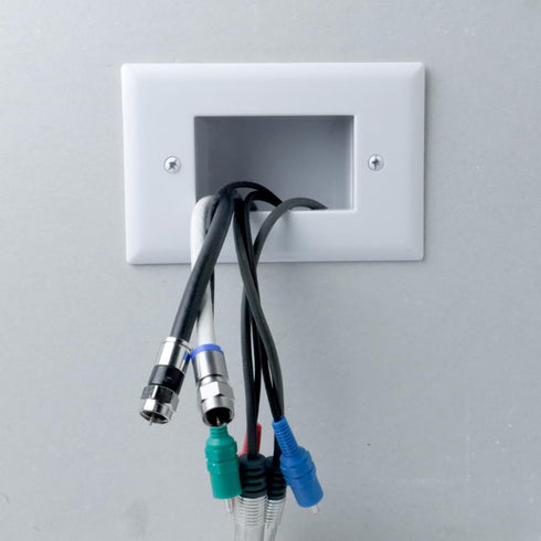 Single-Gang Quick Install Bulk Wire Plate, White...