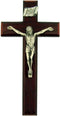 8" Beveled Cherry Crucifix Décor Christian Catholic Cross Home Religious Wall...