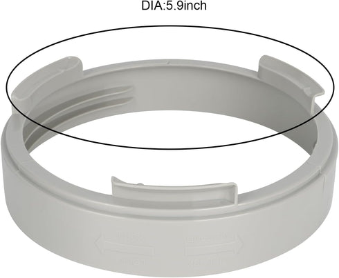 Portable AC Exhaust Hose Coupler 5.9 inch Air Conditioner Unit Vent Tube Connector Portable Air Conditioning Interface Adapter Accessories Parts (...