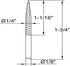 Extreme Spikes Rotary Burr, 1?8" Shaft, Very Coarse - Woodworking Attachment for Dremel, Foredom, DeWalt, Milwaukee. Abrasive Tungsten Carbide (Co...